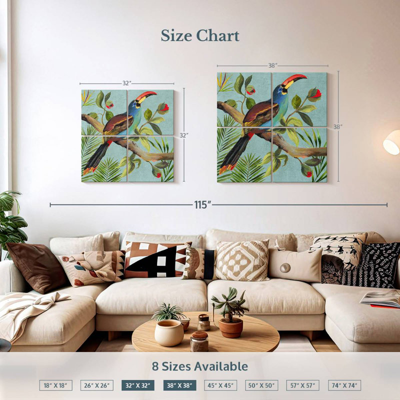 Brampt Paradise Toucan I, 32" H x 32" W