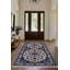 Tapis bleu marine en coton et polyester à imprimé numérique Armend Collection-1723582828