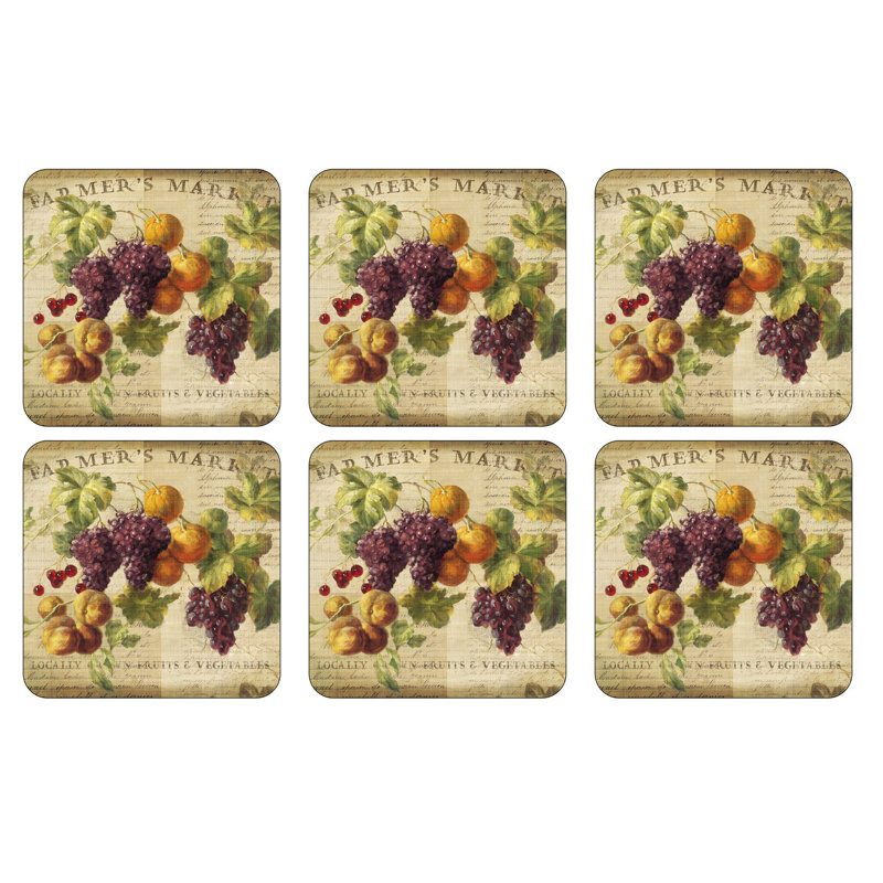 Pimpernel Abundant Fall Coasters 4"X 4"