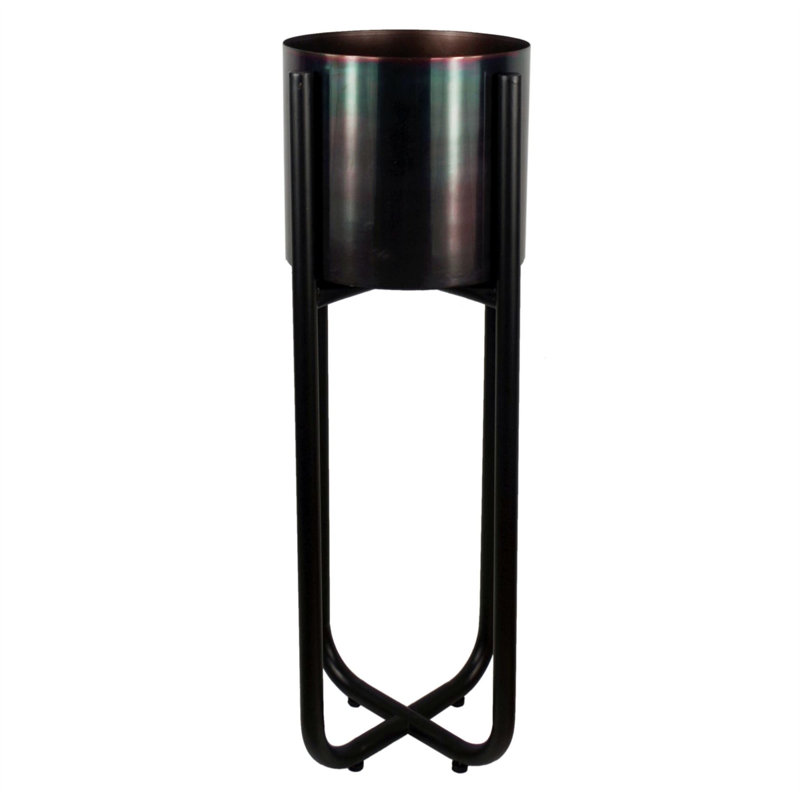 Danica Metal Weather Resistant Plant Stand, Black