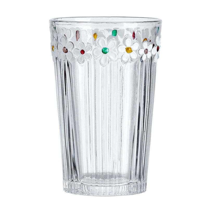 Darbie Angell Painted Daisy Set of 4 Highball Glasses - Thumbnail 5