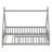 Whimsical Tent-Shaped Bed With Integrated Guardrails, Support Slats, And Doorway Design-1402230514-1402230516