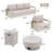 5 - Person Outdoor Conversation Set With Fire Pit Table-127685540