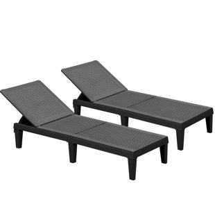 Outdoor Patio Waterproof Chaise Lounge Chairs(set Of 2) (Set of 2)