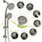Multi Function Shower System In Brushed Nickel With 4.7" Showerhead, 7 Hand Shower, Adjustable Bar Rain & Arm-127368570
