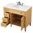 Rivers 40'' Single Bathroom Vanity with Carrara Marble Top-86883154