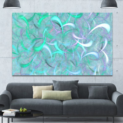 « blue aquarelle fractal pattern », impression sur toile