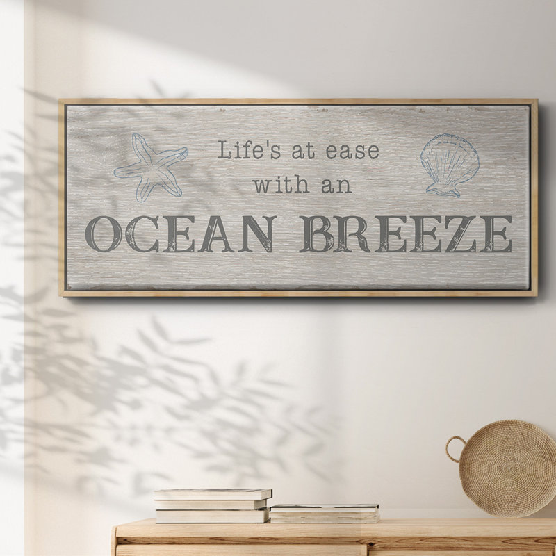 Ocean Breeze- Framed Canvas, 20" H x 50" W
