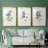 Farmhouse Periwinkle I - Blue Hydrangea Botanical Studies Wall Art, Matted and Framed Under Acrylic Glass, Set of 3, Large Living Room Wall Art-69982348-69982342