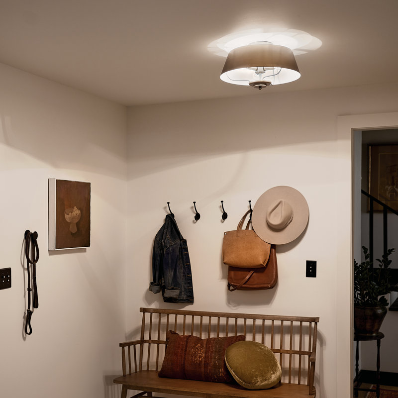 Luminaire suspendu convertible, Laiton naturel brossé, Laiton naturel brossé