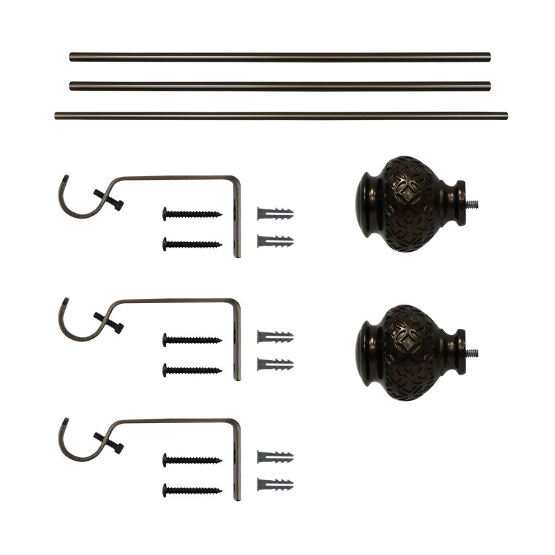 Fer Thadine réglable 0,75 po, H 2,36 po x l 125,66 po x P 2,36 po, Bronze