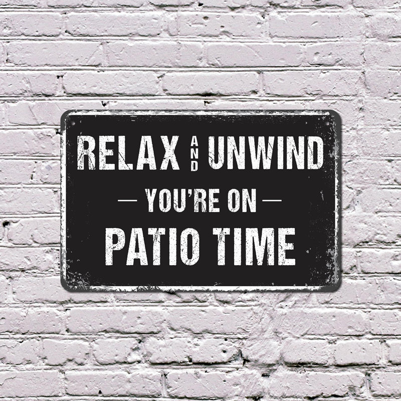 Enseigne en plastique 8 po x 12 po Relax On Relax