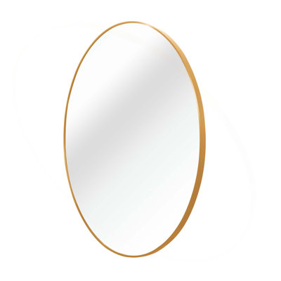Miroir mural en métal et verre rond Bathrrom HD