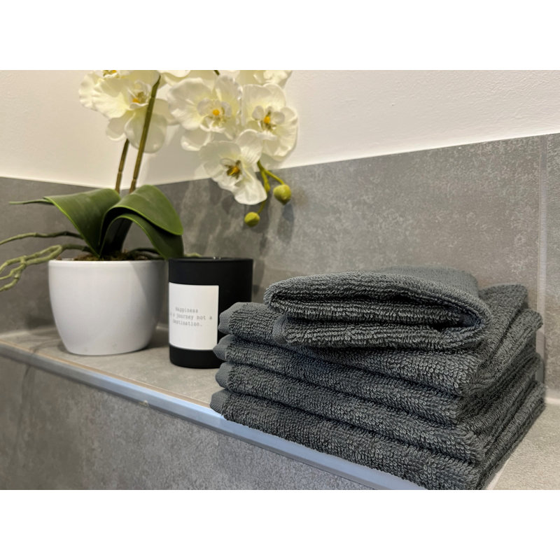 Midweight Bath Towel, Anthracite
