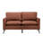 Comfortable Leather Sofas 55.9 Inch Modern Compact Loveseat For Home