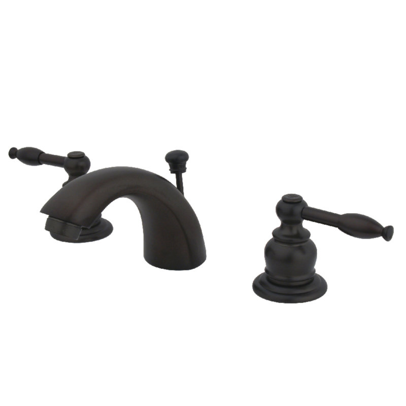 Robinet de salle de bain espacé avec ensemble de drain Knight, Bronze huilé