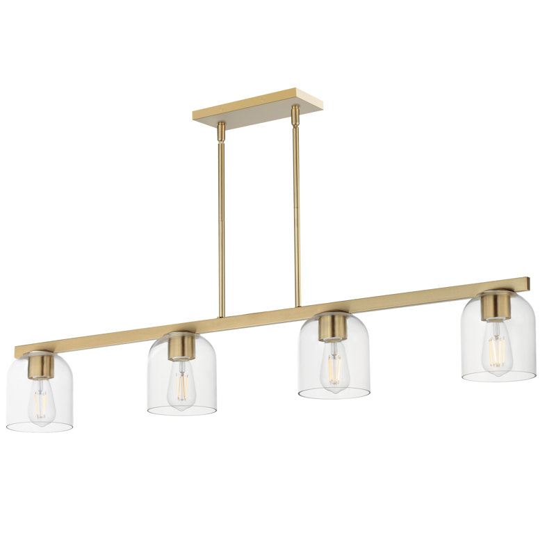 Scoop-Linear Pendant, Natural Aged Brass
