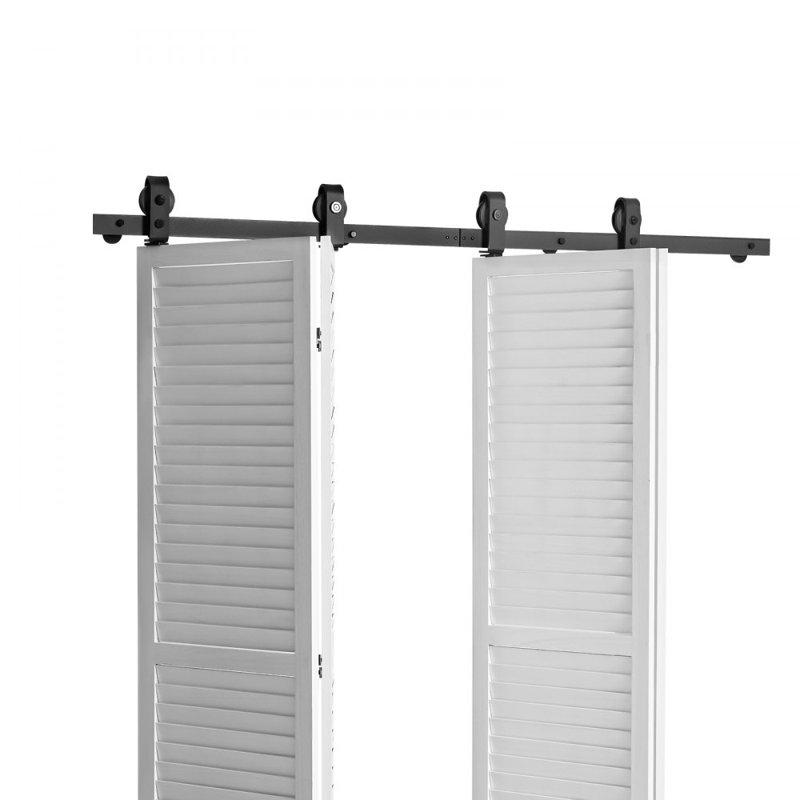 Bi-Folding Sliding Barn Door Hardware Track Kit for Four  Doors, 193cm