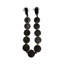 Perles de verre décoratives avec accent en métal et pampille en cuir pour la décoration intérieure - Guirlande élégante pour la décoration de table, de tablette et de salon - Noir et or-218306868