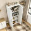 Armoires de cuisine avec 2 portes et 3 tablettes, blanc