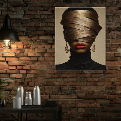 Art mural moderne femme noire moderne, impression photo afro-américaine, art mural femme noire pour la maison appartement 8 x 10 pouces, toile encadrée