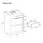 Bedside Table with LED Lights, Bedside Cabinet with Charging Station and 2 Drawers, Nightstand with USB Ports & Power Outlet, Nightstand for Living Room and Bedroom -91019199