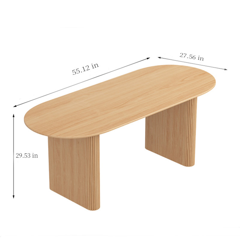 Table de salle à manger en bois massif moderne et moderne
Couleur du bois naturel