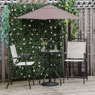 Steel 1 Piece Patio Chair Beige