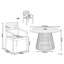 Kyro 4 - Person Acacia Solid Wood Patio Dining Set Umbrella Hole Included Rectangular Table
