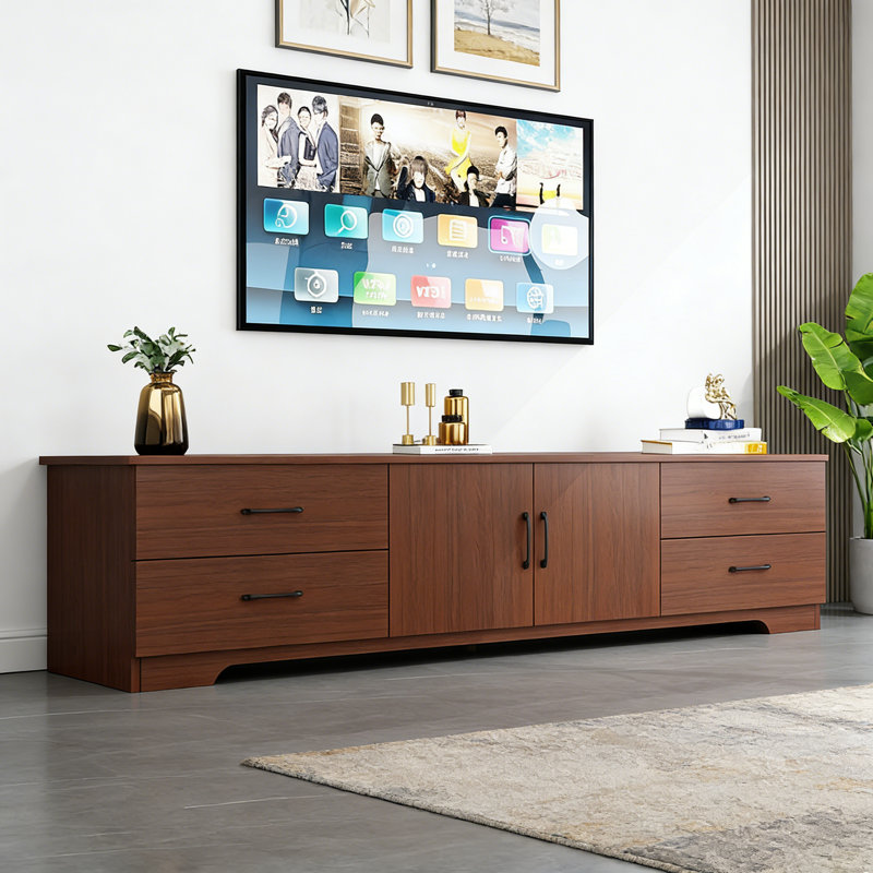 Meuble télé moderne et simple pour le salon, Brun