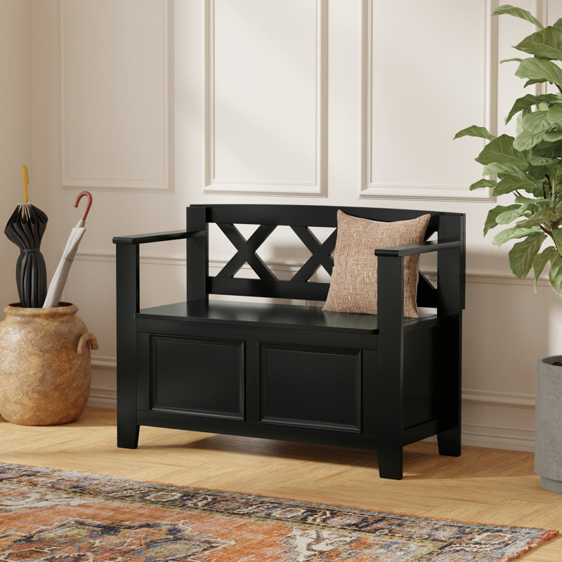 Petit banc de rangement Amherst, Black
