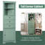 Armoire triangulaire avec tablette réglable et 3 tiroirs pour la décoration intérieure des tablettes-1666460985