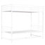 Lit superposé simple en métal blanc avec tablette pour boîtes - Structure fonctionnelle et performance-869733089-869733091