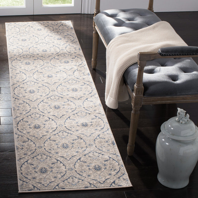 Avira Ikat Light Grey Area Rug, Runner 2' x 6'