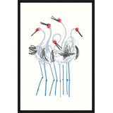 Dancing Cranes III Painting by David Erickson