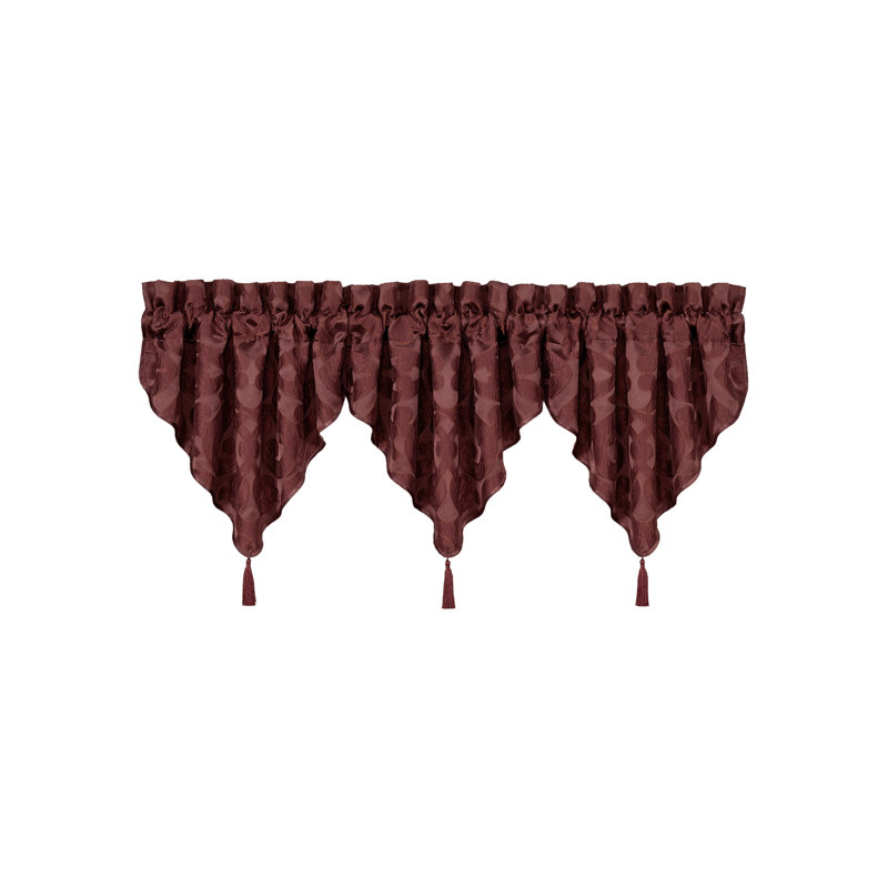 La Boheme - Maroon Window Ascot Valance