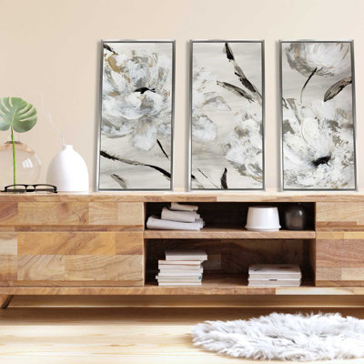 " Misty Morning Blooms " by Katrina Craven 3 - Pieces Painting Print