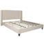 Lit plateforme tapissier capitonné avec côtés allongés à garniture cloutée Aluino-29332071-29332067