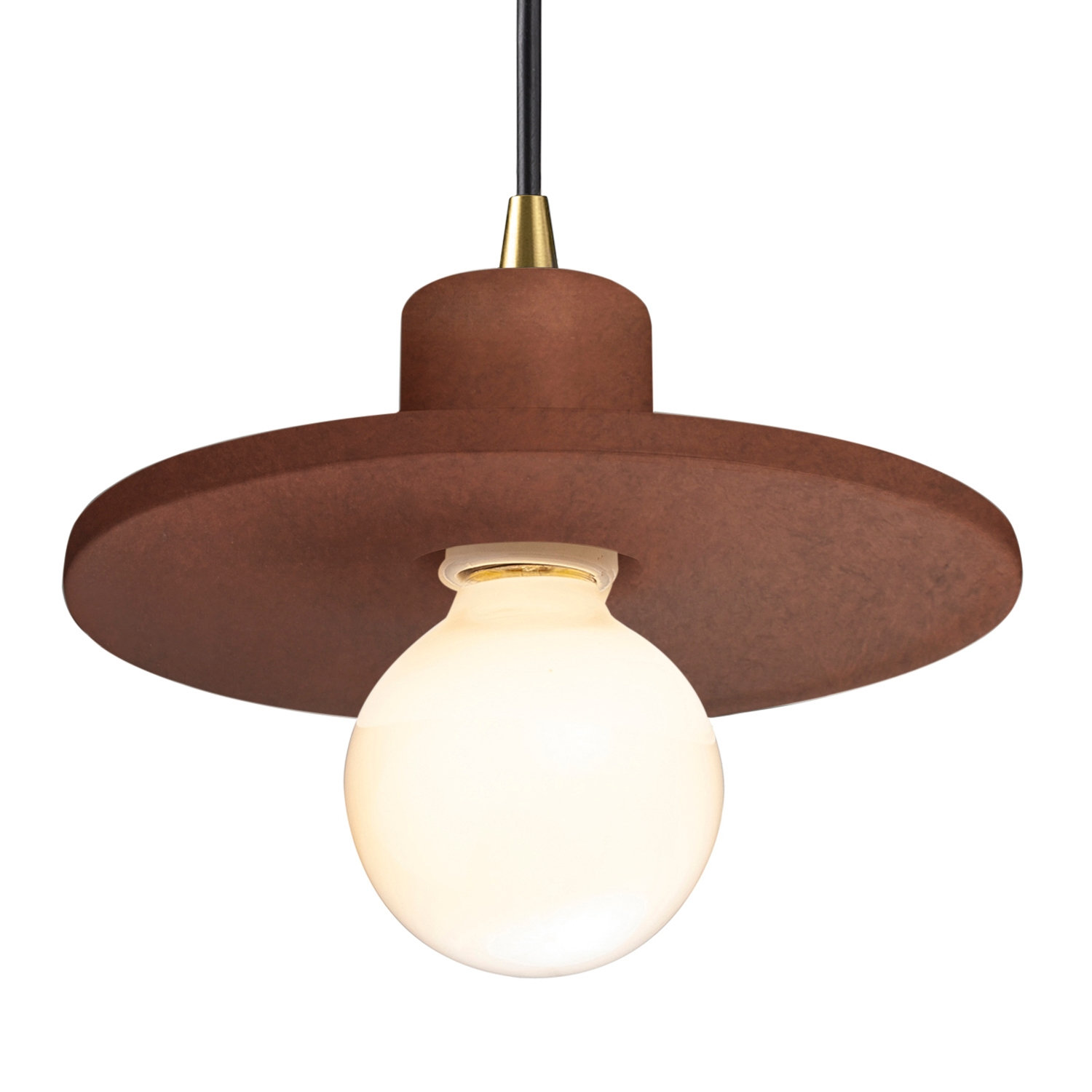 Marlena Dimmable Single Light Pendant, Antique Copper, Antique Brass