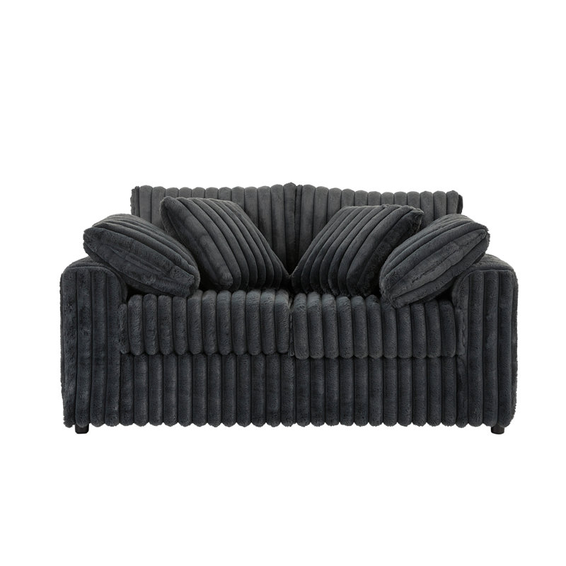 Causeuse fixe Algona, Gris anthracite