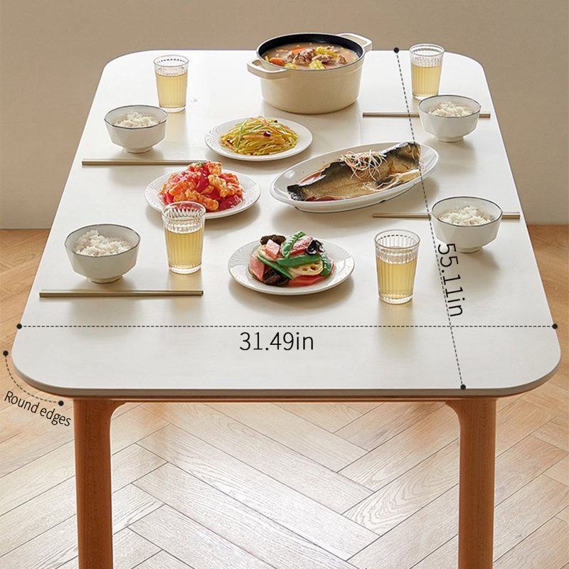 Simple rock plate dining table sets, 5