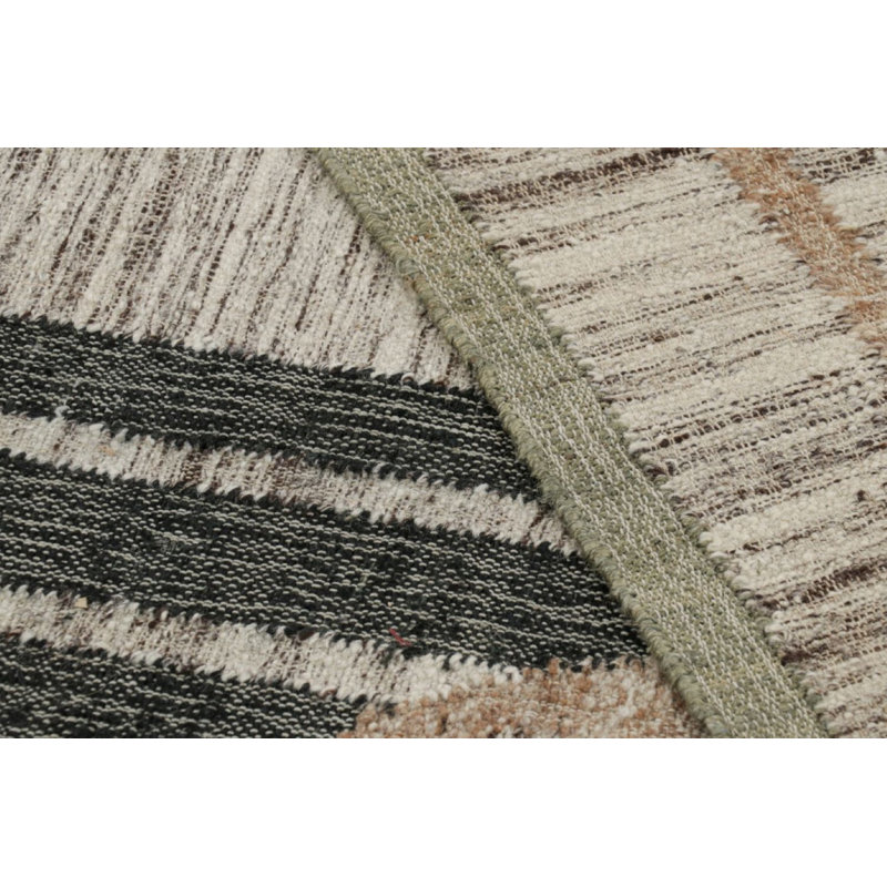Kilim & Flatwave Hand Knotted Wool Geometric Area Rug, Rectangle 6' x 9'