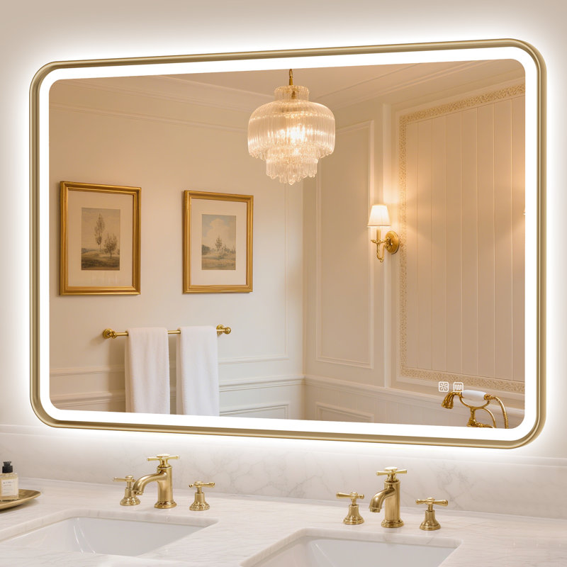 Miroir lumineux pour salle de bain Kashen, 28 po x 40 po
