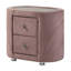 Table de chevet Salonia, velours rose