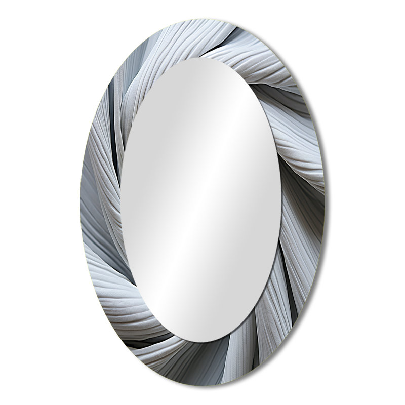 Miroir mural gris moderne, 36 po x 24 po
