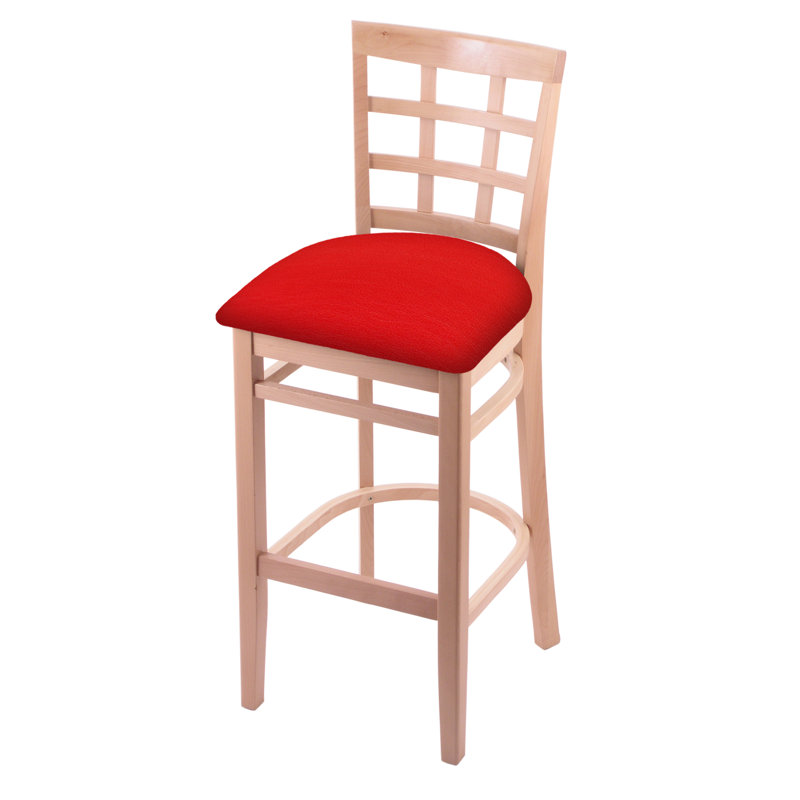 Tabouret 30 ", Naturel, Rouge Canter, Tabouret de comptoir (siège d'une hauteur de 25 p