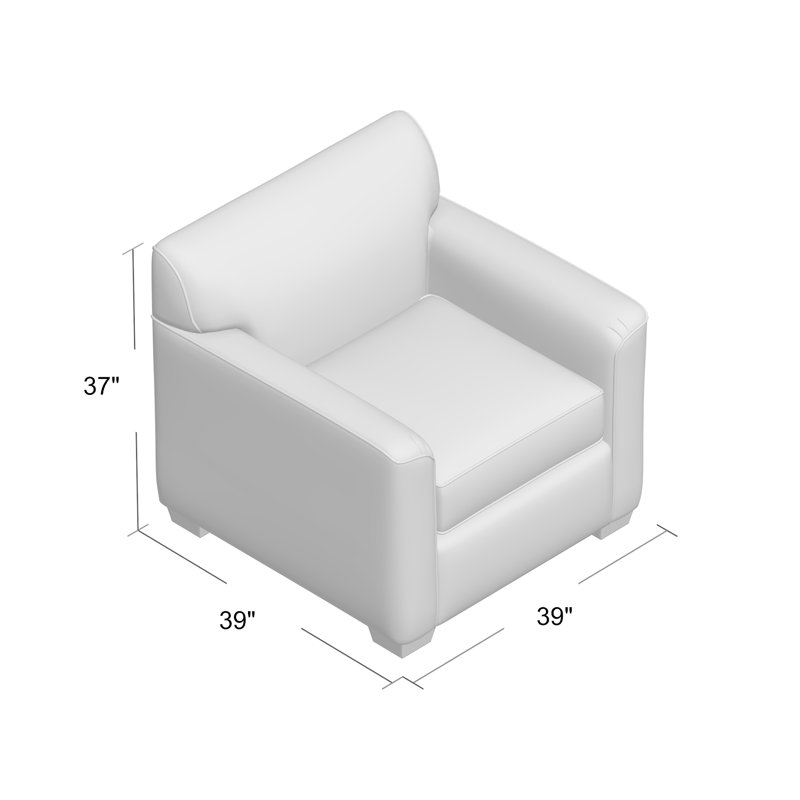 Fauteuil de 39 po de large Keaton, Sergé Peyton 21 Dove Performance, Oui