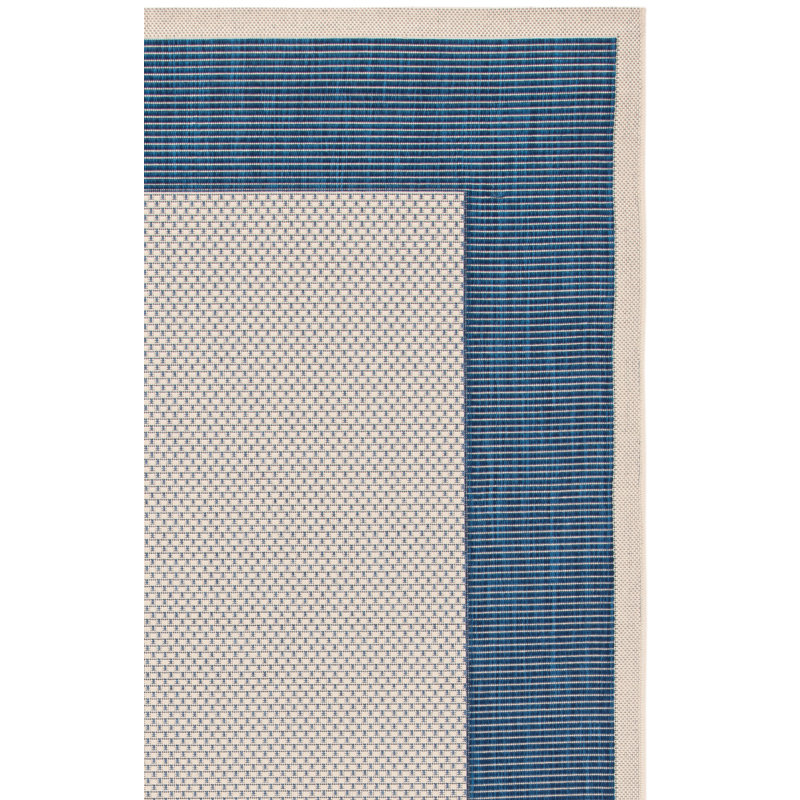Tapis intérieur / extérieur beige / bleu marine Tirrelle, Carré 4 pi