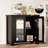 Buffet Cabinet with Storage, Sideboard Credenza with Tempered Glass Doors-77054540