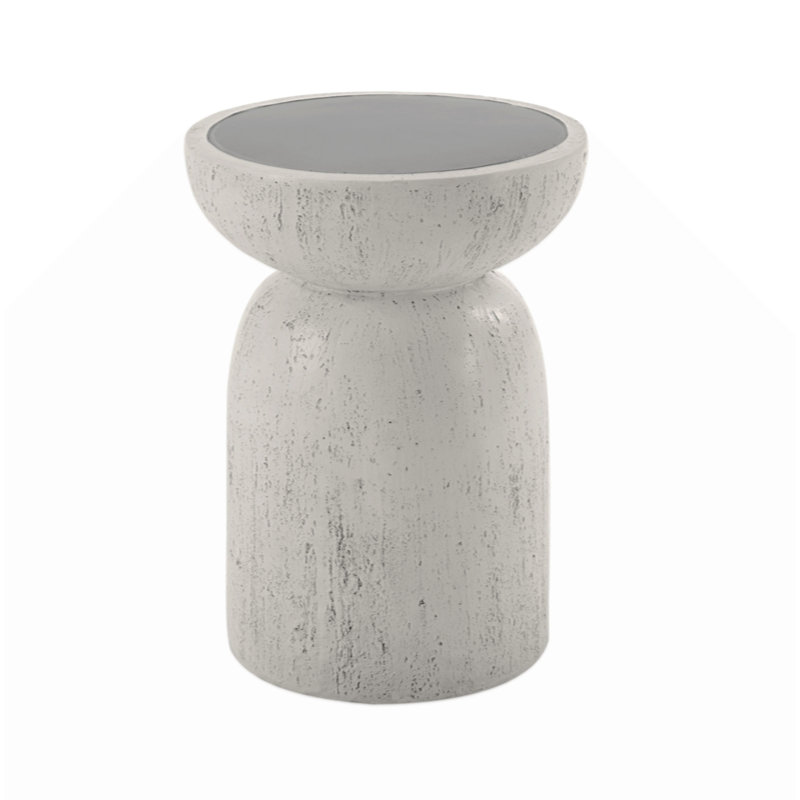 Modern Accent Table Fiber Concrete Accent Table Small Side Table Living Room Table